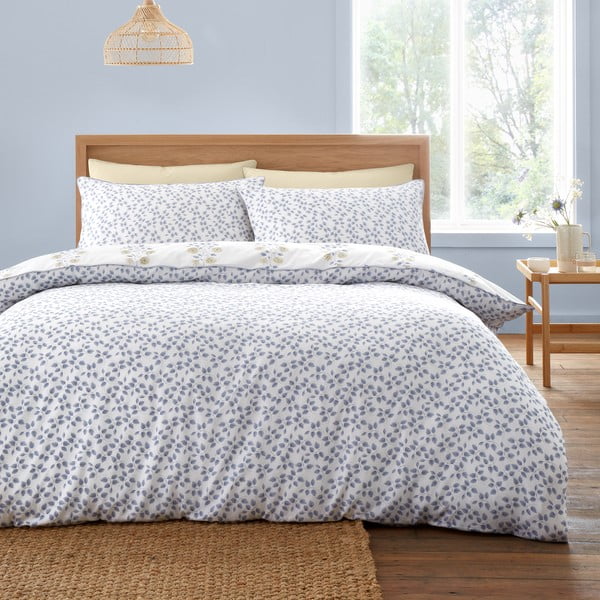 Fehér kétszemélyes hosszabbított damaszt ágyneműhuzat 230x220 cm Eloise Floral – Bianca-image-2