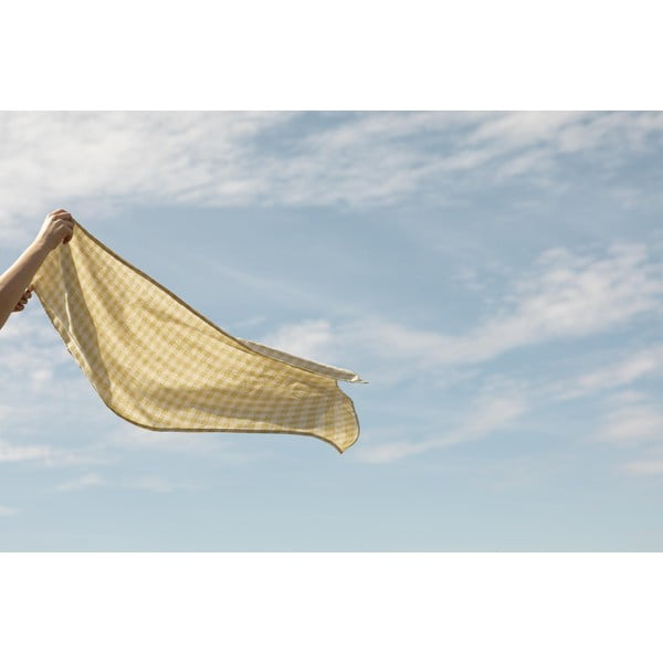 Yellow Vichy asztalterítő, 140 x 200 cm - Really Nice Things-image-3