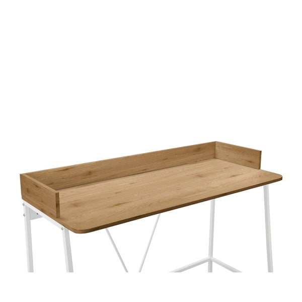 Íróasztal tölgyfa dekoros asztallappal 50x120 cm Savona – Støraa-image-4