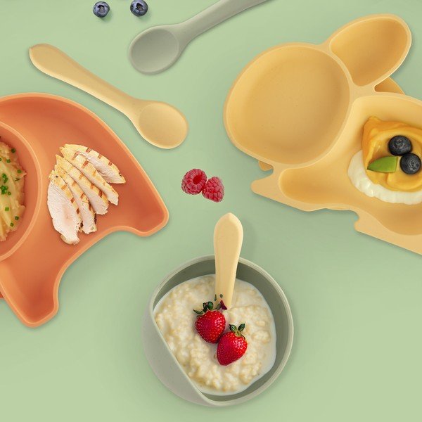 Sárga szilikon gyerek kanál – Orion-image-1