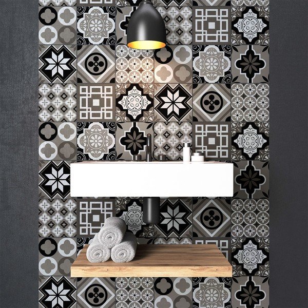 Cement Tiles Charltina 9 db falmatrica, 10 x 10 cm - Ambiance-image-2