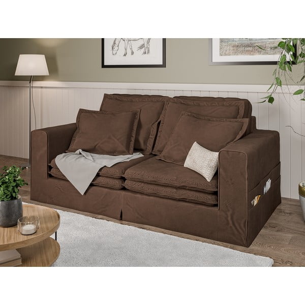 Sötétbarna kanapé 196 cm Nora – Ropez-image-3