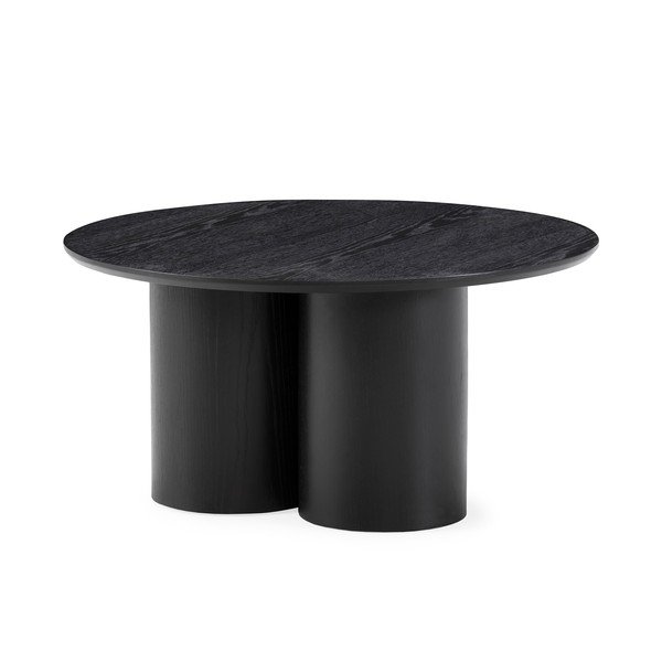 Fekete kerek dohányzóasztal ø 80 cm Lua – MOME-image-3