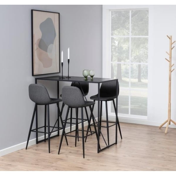 Wilma világosszürke bárszék fém lábszerkezettel - Actona-image-1