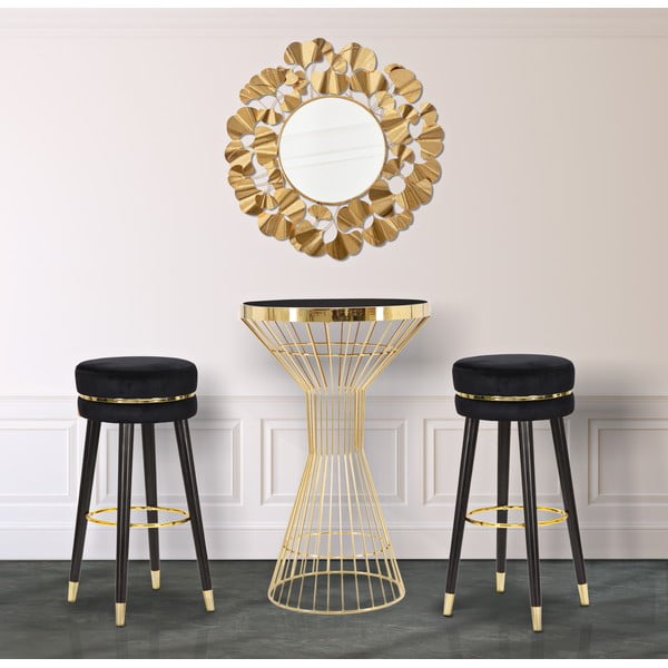 Fekete-aranyszínű kárpitozott bárszék (ülésmagasság 74 cm) Paris – Mauro Ferretti-image-1