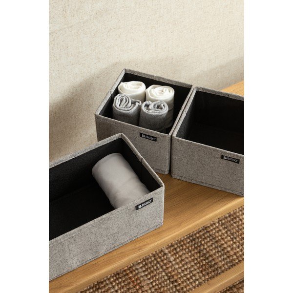 Textil fiókrendszerező készlet 3 db-os Soft Storage – Bigso-image-1