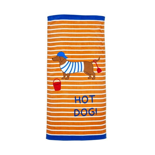 Narancssárga pamut strandtörölköző 76x160 cm Hot Dog – Catherine Lansfield