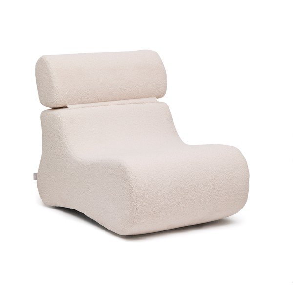 Elefántcsont színű buklé fotel Club – Kave Home