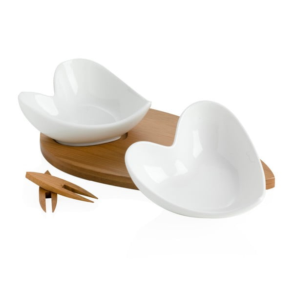 Coeur Blanc tálalóedény bambusz alátéttel és két pálcával - Brandani-image-2