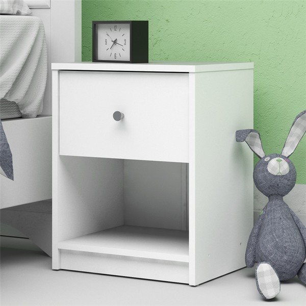 Fehér éjjeliszekrény May - Tvilum-image-1