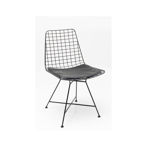 Grid fekete acél étkezőszék - Kare Design-image-3
