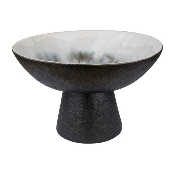 Fekete-elefántcsont színű kőedény tál ø 31,5 cm By Hand  – Mette Ditmer Denmark