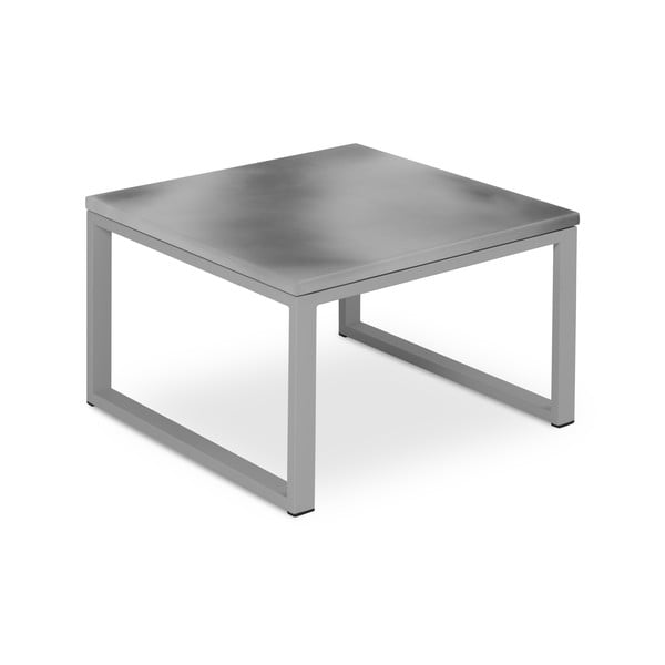 Nicea szürke kültéri asztal beton díszítéssel, szürke kerettel, hossz 60 cm - Calme Jardin-image-2