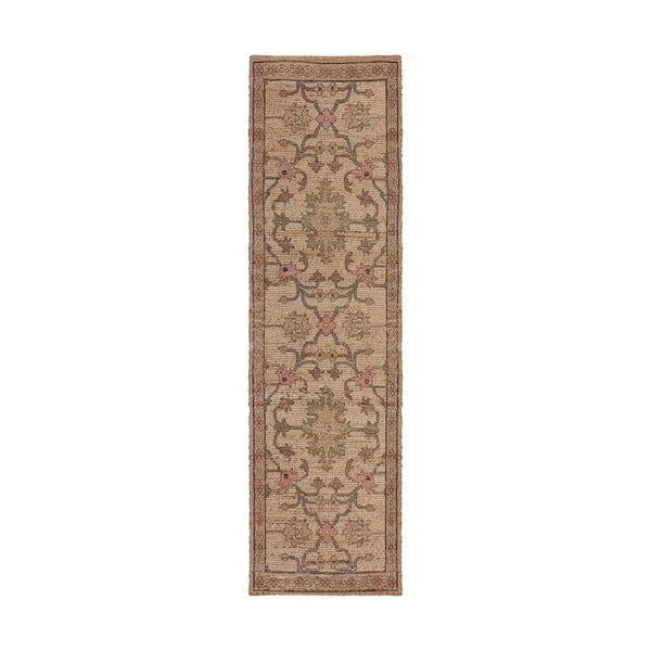 Natúr színű kézi szövésű jutakeverék futószőnyeg 60x230 cm Celine Jute Global – Flair Rugs