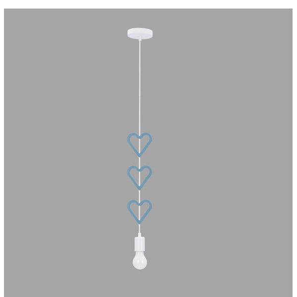 Fehér-kék gyerek lámpa fém búrával Single – Candellux Lighting-image-1