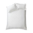 Fehér egyszemélyes pamut ágyneműhuzat 135x200 cm Lottie Floral Embroidery – Bianca