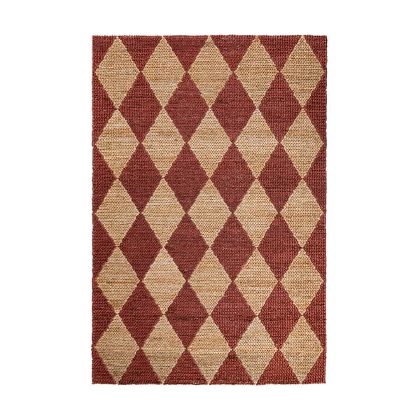 Terrakotta színű kézi szövésű jutakeverék szőnyeg 120x170 cm Effie Diamond – Flair Rugs