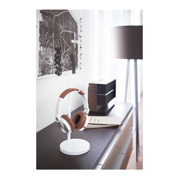 Bautes fehér fejhallgató tartó állvány - YAMAZAKI-image-1