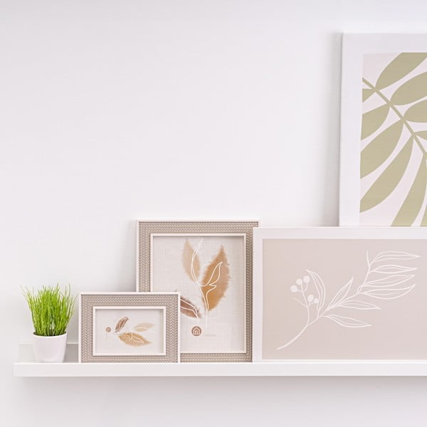 Fehér fali polc képekhez 100 cm – Casa Selección-image-1
