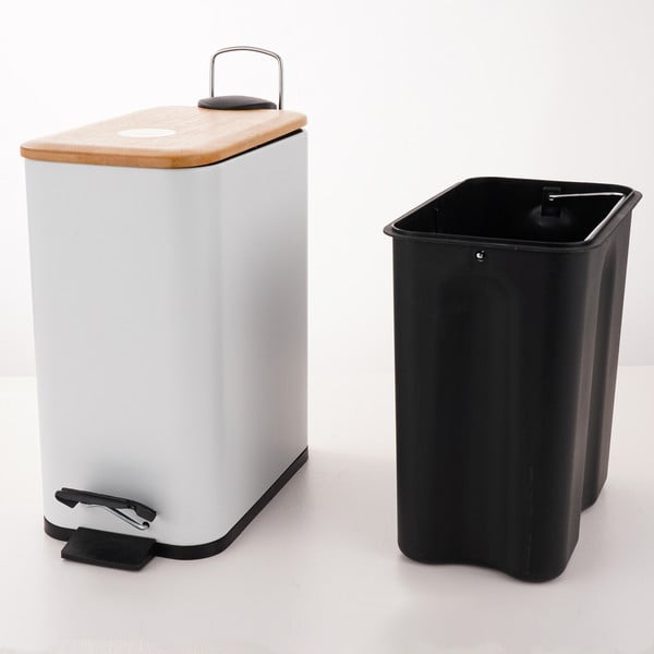 Fehér acél pedálos szemetes 5 l   Erik – Spirella-image-2