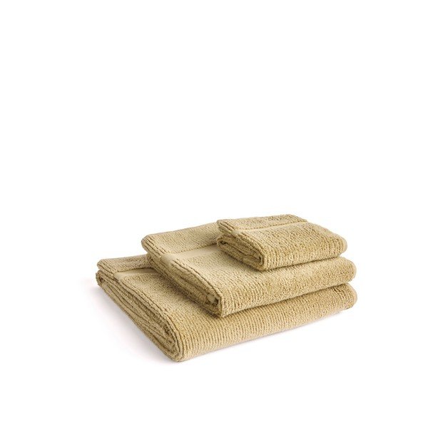 Zöld frottír pamut fürdőlepedő 70x140 cm Olvira – Kave Home-image-3