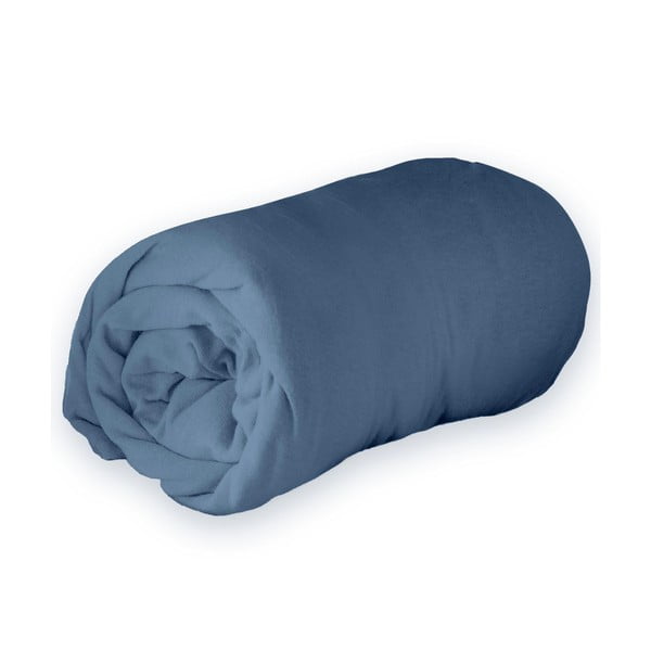 Sötétkék gumis jersey lepedő 90x190 cm Jersy – douceur d'intérieur-image-1