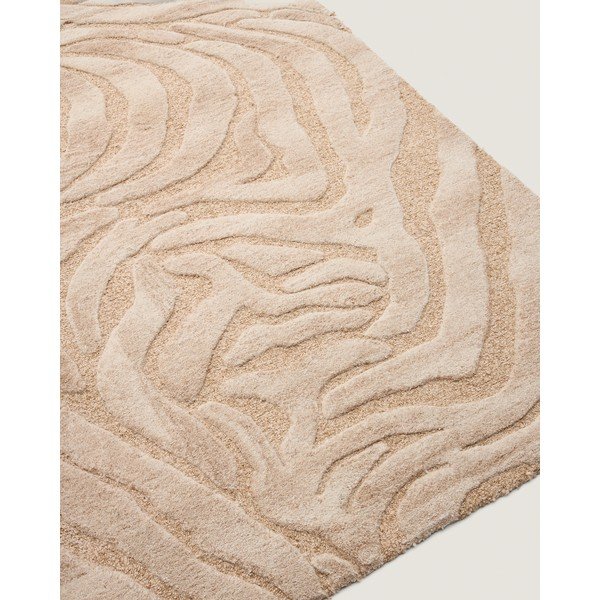 Bézs kézi szövésű gyapjúkeverék szőnyeg 200x300 cm Tribet – Kave Home-image-4