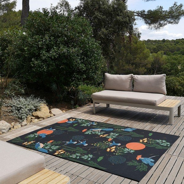 Fekete szőnyeg 123x180 cm Bloom – Nattiot-image-1