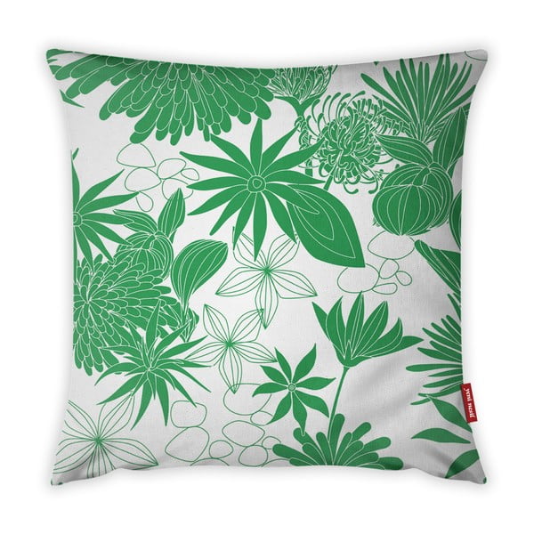 Jungle Verde zöld-fehér párnahuzat, 43 x 43 cm - Vitaus