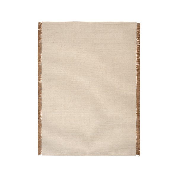 Krémszínű kézi szövésű pamutkeverék futószőnyeg 80x150 cm Channa – Jotex-image-2