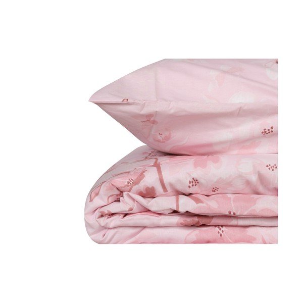 Rózsaszín egyszemélyes renforcé pamut ágyneműhuzat 140x200 cm Elena – Mijolnir-image-2