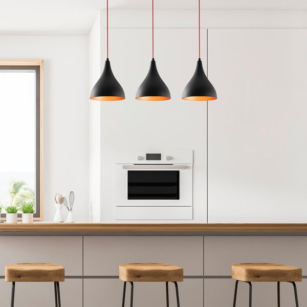 Fekete függőlámpa fém búrával Berceste – Opviq lights-image-2