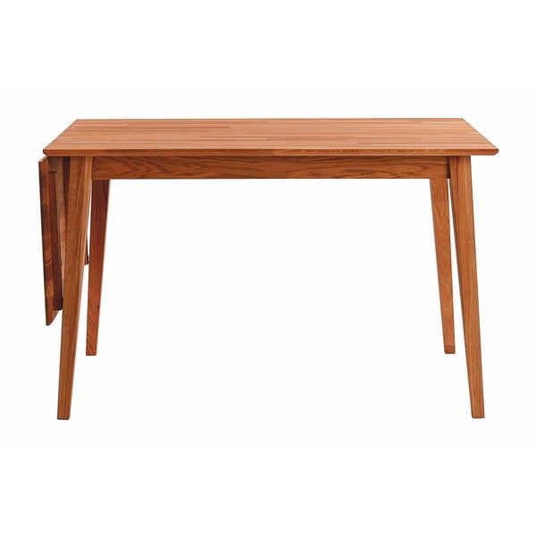 Filippa natúr tölgyfa étkezőasztal lehajtható asztallappal, 120 x 80 cm - Rowico-image-1