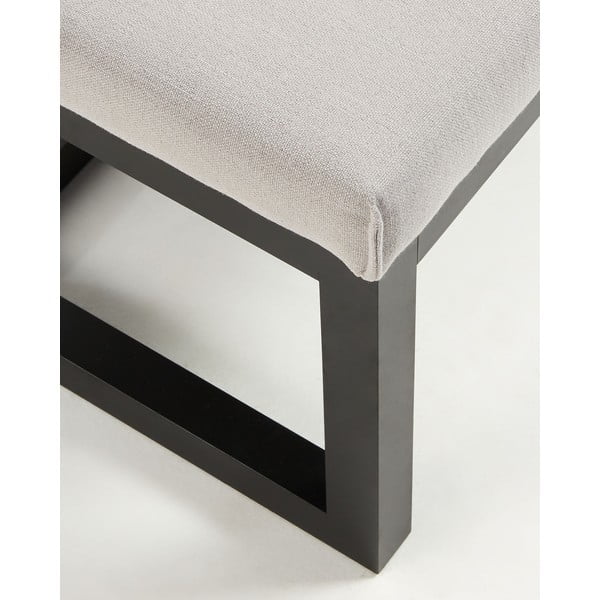 Fekete-szürkésbézs pad Loya – Kave Home-image-3