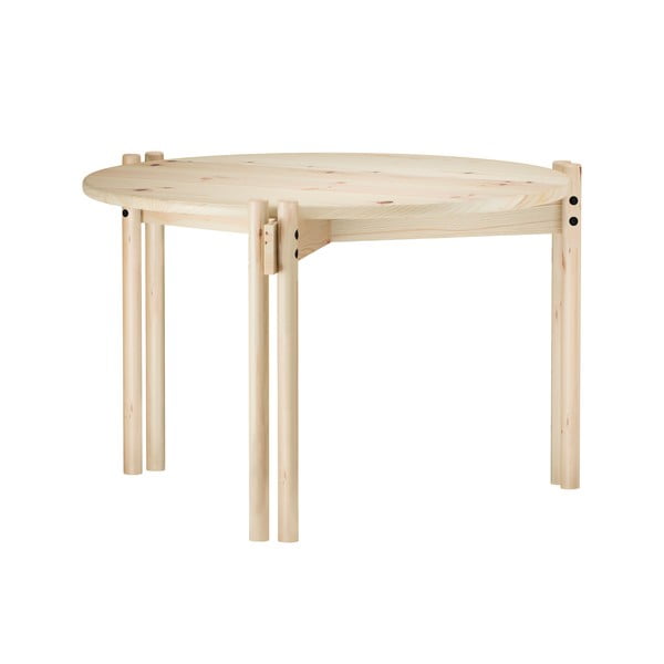 Natúr színű borovi fenyő kerek dohányzóasztal ø 60 cm Sticks – Karup Design-image-3