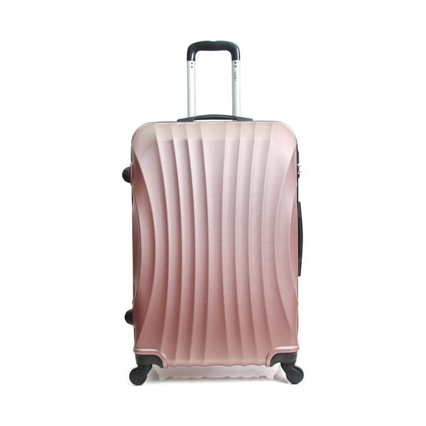 Moscou-e púder rózsaszín gurulós bőrönd, 30 l - Hero