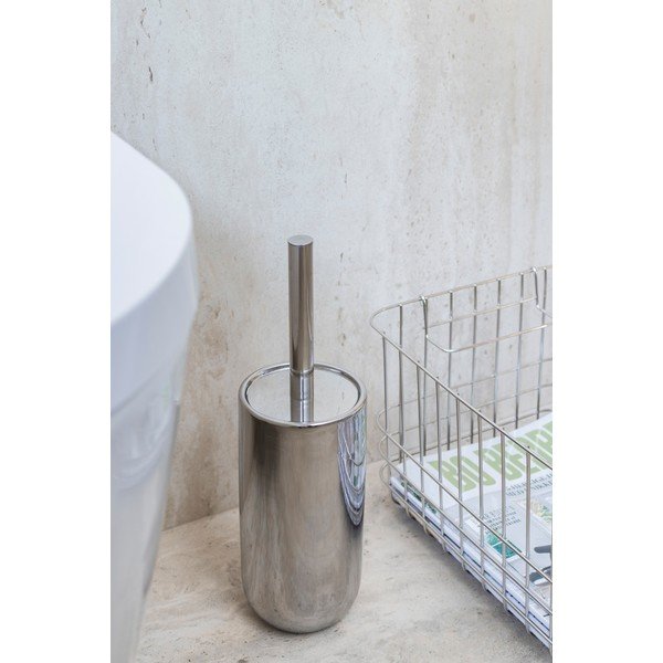 Ezüstszínű kerámia WC-kefe Lotus – Mette Ditmer Denmark-image-1