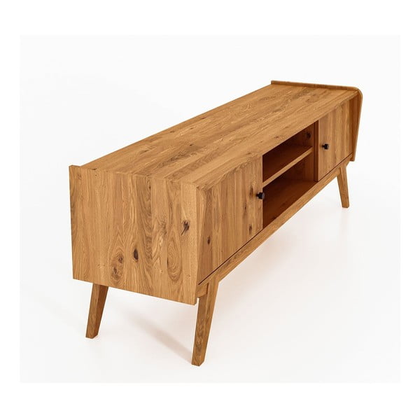 Tölgyfa TV-állvány 160x61 cm Retro - The Beds-image-3