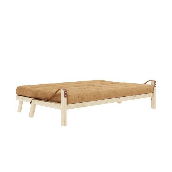 Mustársárga kordbársony kinyitható kanapé 204 cm Poetry – Karup Design-image-3