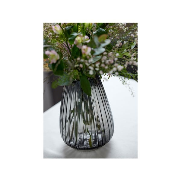 Kusintha szürke üveg váza, magasság 22 cm - Bitz-image-4