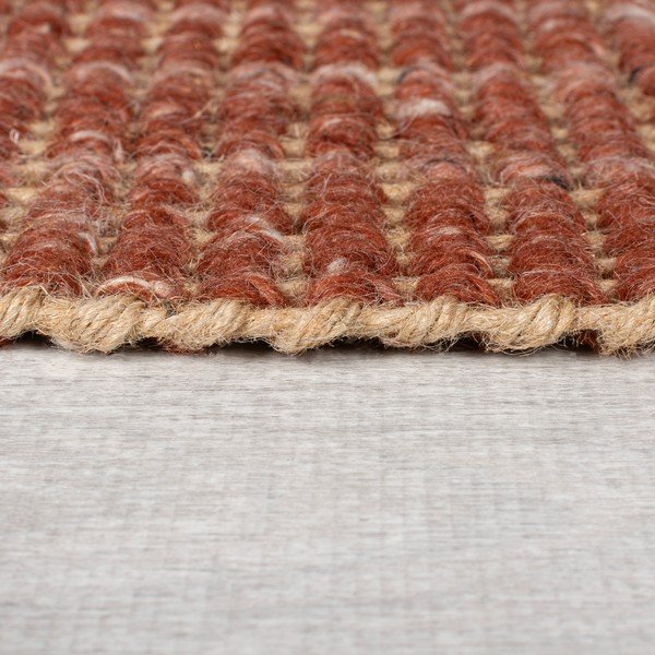 Piros kétoldalas kézi szövésű jutakeverék szőnyeg 200x290 cm Jute Ombre Red – Flair Rugs-image-4