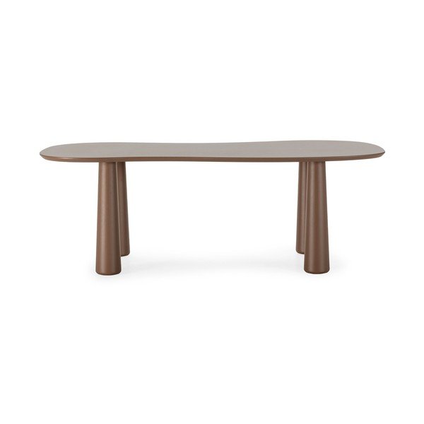 Barna dohányzóasztal borovi fenyő asztallappal 110x220 cm Nahia – MOME