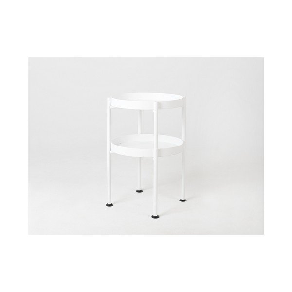 Hanna fehér többszintes tárolóasztal, ⌀ 40 cm - Custom Form-image-1