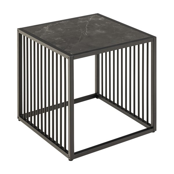 Tárolóasztal kő dekorral 40x40 cm Strington – Actona-image-2