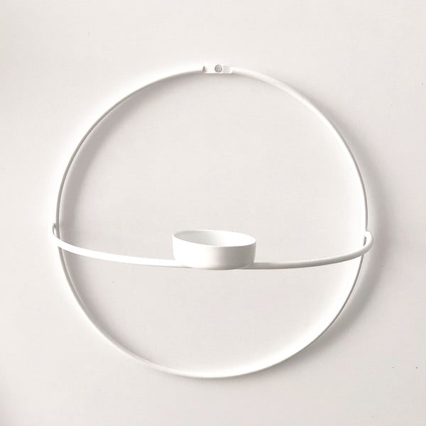Circle fehér fali gyertyatartó, ø 21 cm