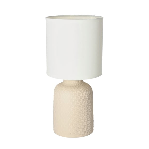 Bézs asztali lámpa textil búrával (magasság 32 cm) Iner – Candellux Lighting