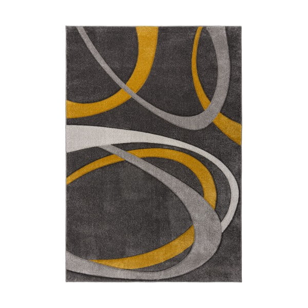 Okkersárga-szürke szőnyeg 120x170 cm Elude Orb – Flair Rugs