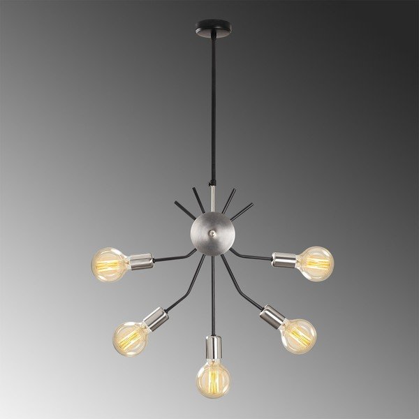 Elena króm-fekete fém függőlámpa - Opviq lights-image-1