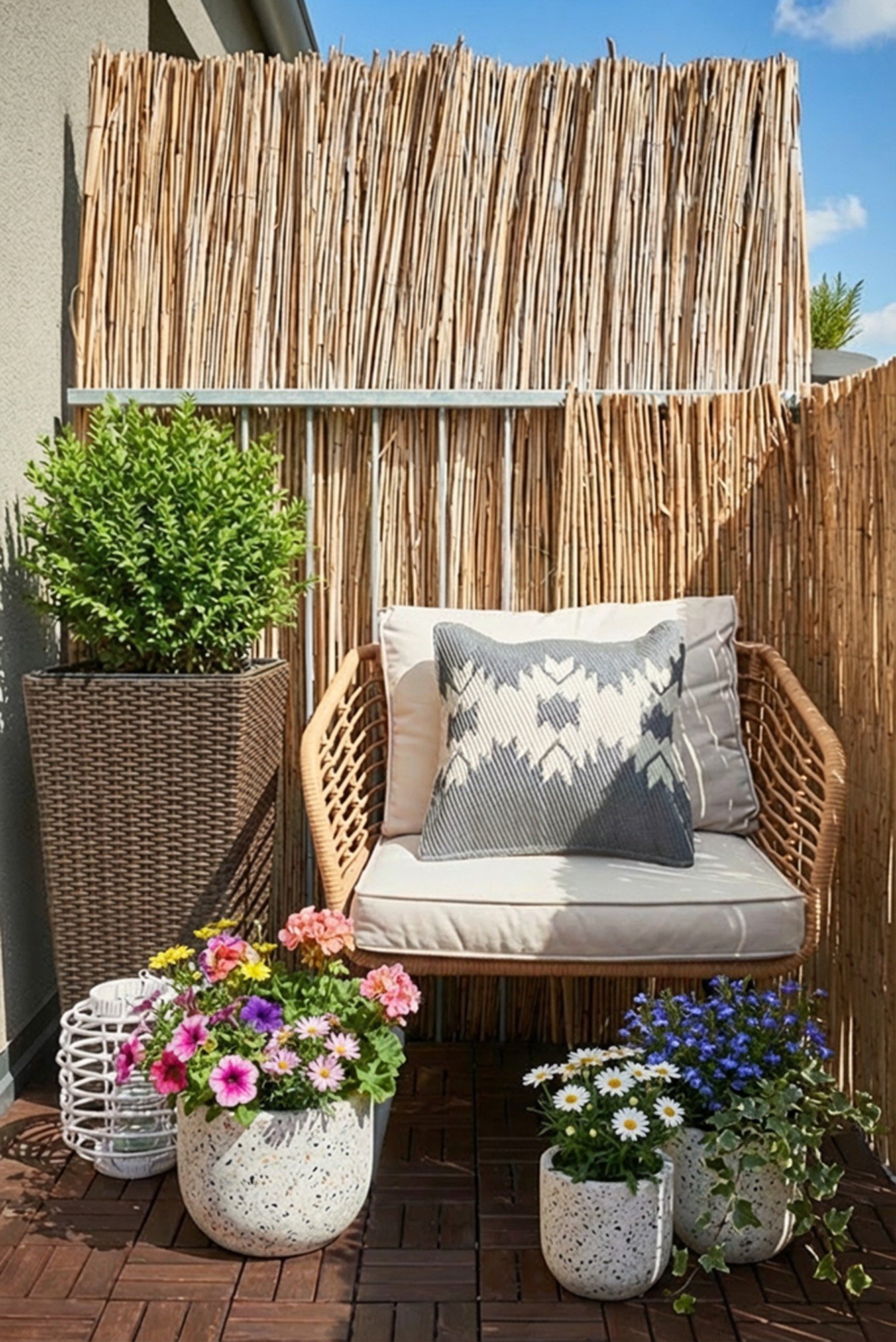 A privát szférát természetes bambusz- vagy nádfallal könnyen megteremtheted.