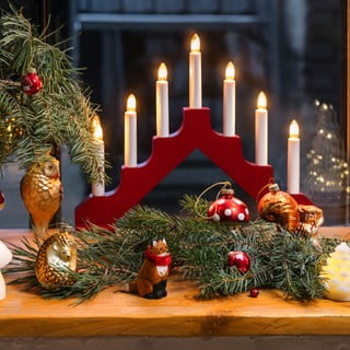 Világító karácsonyi gyertyatartók